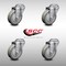 Service Caster 4 Inch SS Gray Polyurethane Wheel Swivel Bolt Hole Caster Set SCC-SSBH20S414-PPUB-4 - alternate 6